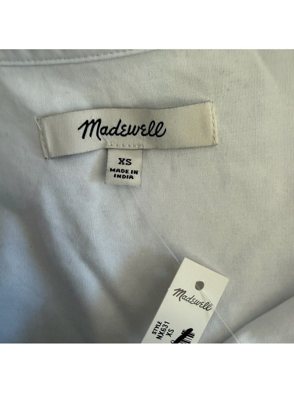 Madewell Oversized Oxford Cotton Button-Up Shirt Size XS NWT - Picture 14 of 15